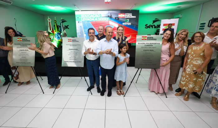 Governo de Santa Catarina inaugura três novos ginásios em escolas estaduais de Tubarão